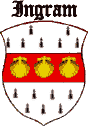 Ingram family Coat of Arms and Ingram Crest - Scallops