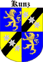  Kunz & Kuntz family Coat of Arms and Crest - Lions