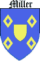 Miller family Coat of Arms, 4 Diamonds, Shield 