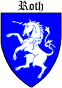 Roth family Coat of Arms, Armorial - Unicorn