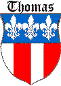 Thomas family Coat of Arms, Fleur-De-Lis 
