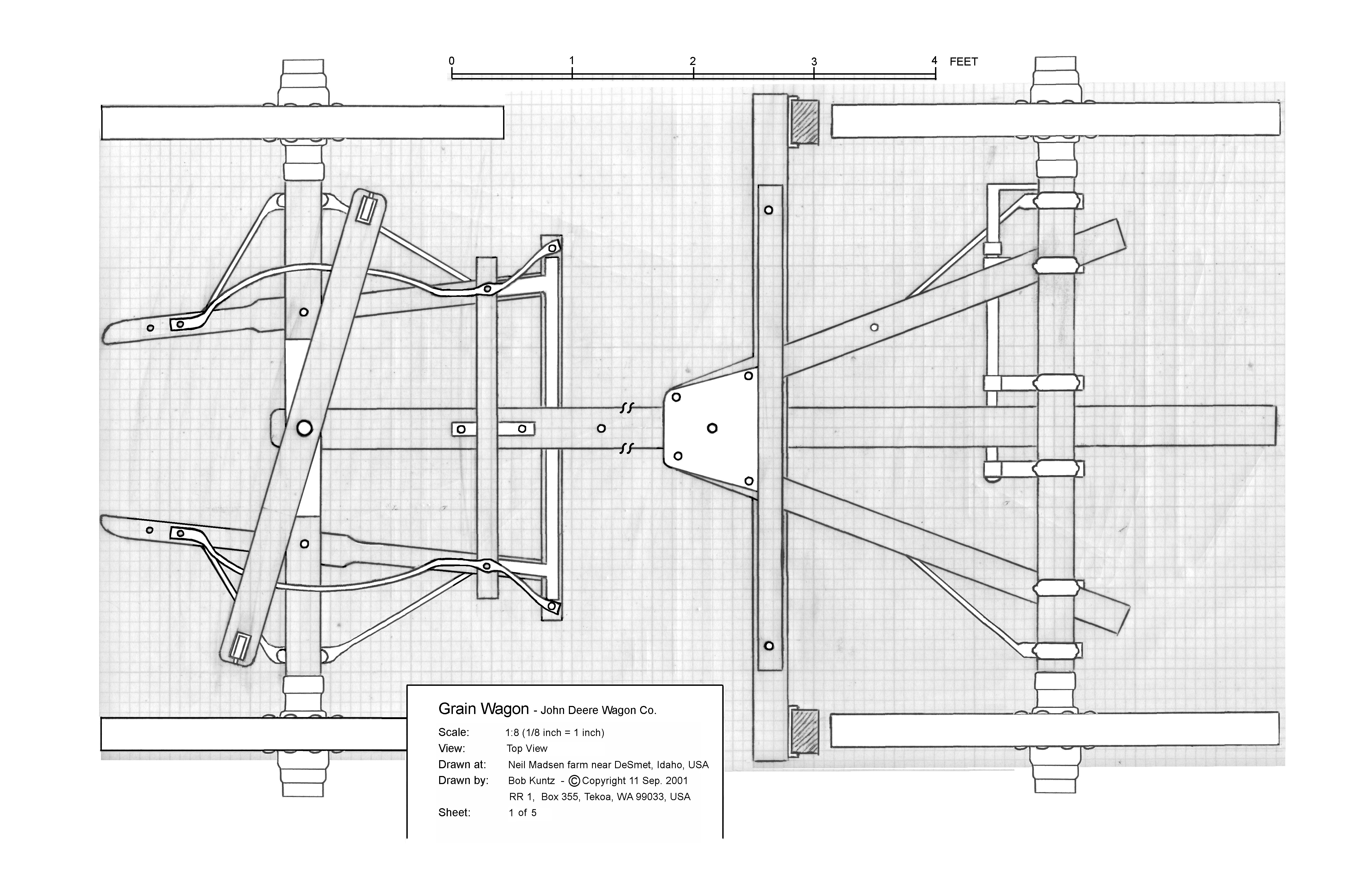 John Deere Wagon Co - Grain Wagon Plans - Sheet 1 