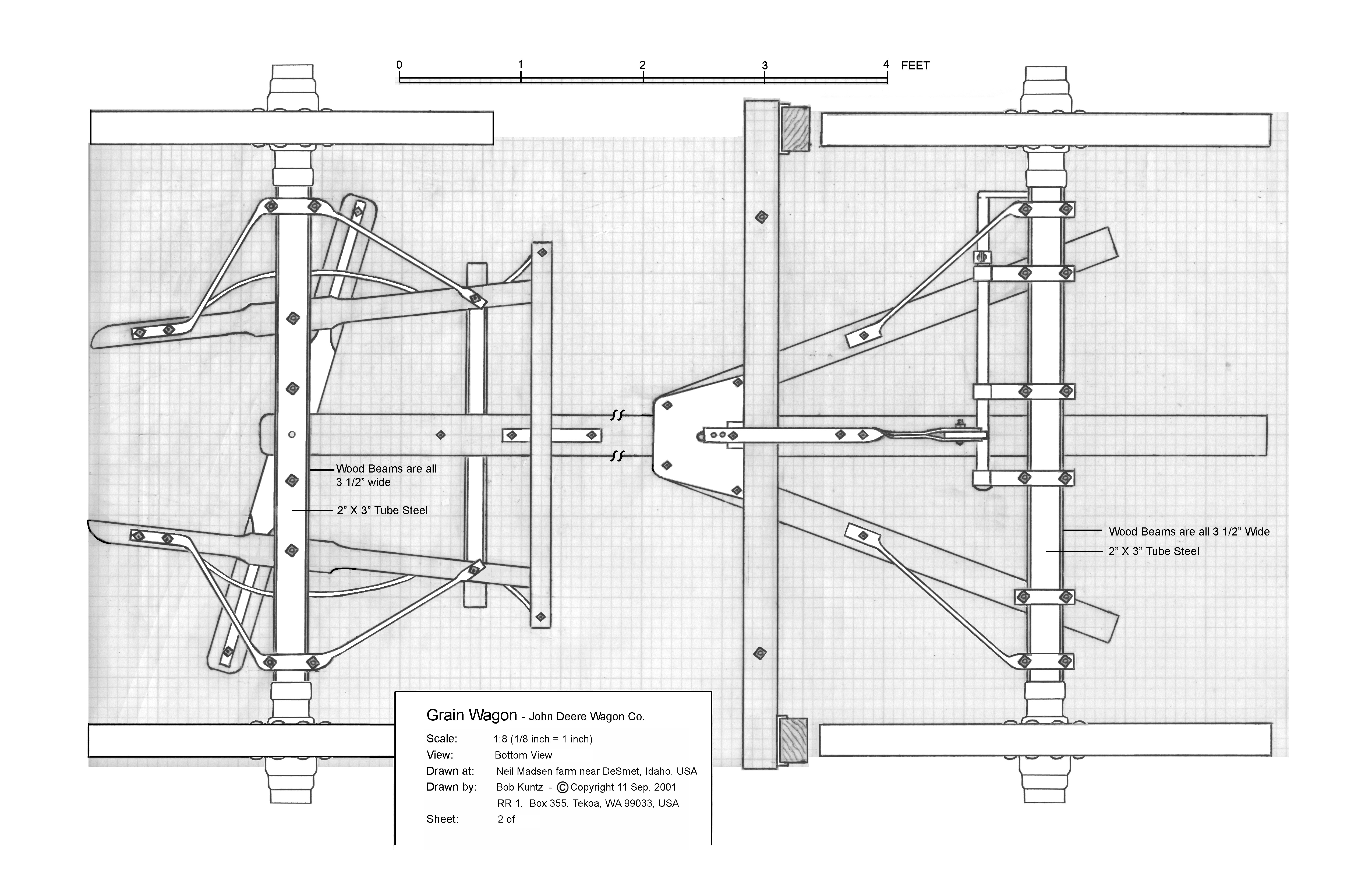 John Deere Wagon Co - Grain Wagon Plans - Sheet 2 