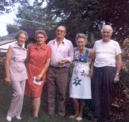 Frances (Fischer) Kuntz,Delphia & George Fischer, Aggie & Bill Hoven 1973,