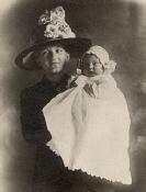 Lena (Engelhart) Fischer with her first child, Frances