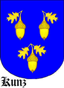 Kunz Coat of Arms, Kunz Crest, Arms