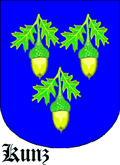 Kunz/Kuntz Coat of Arms, Kunz/Kuntz Crest